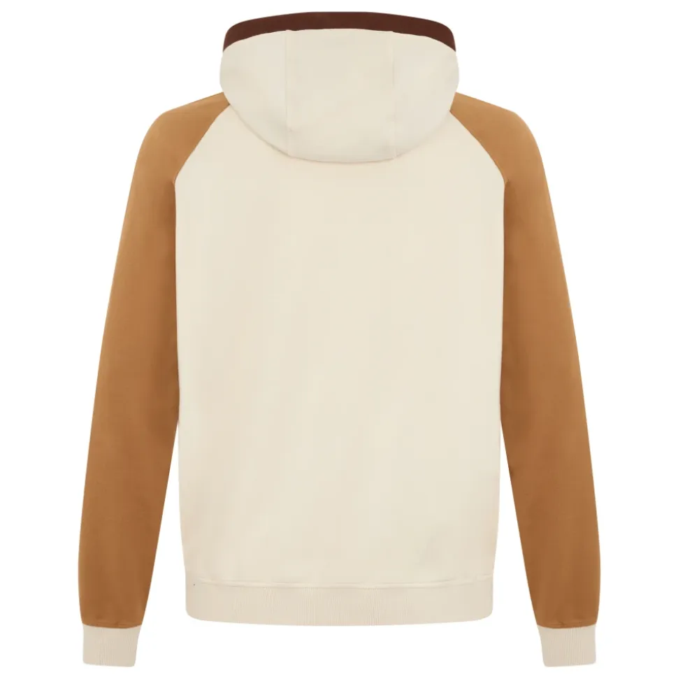 Hooded sweatshirt in cream color