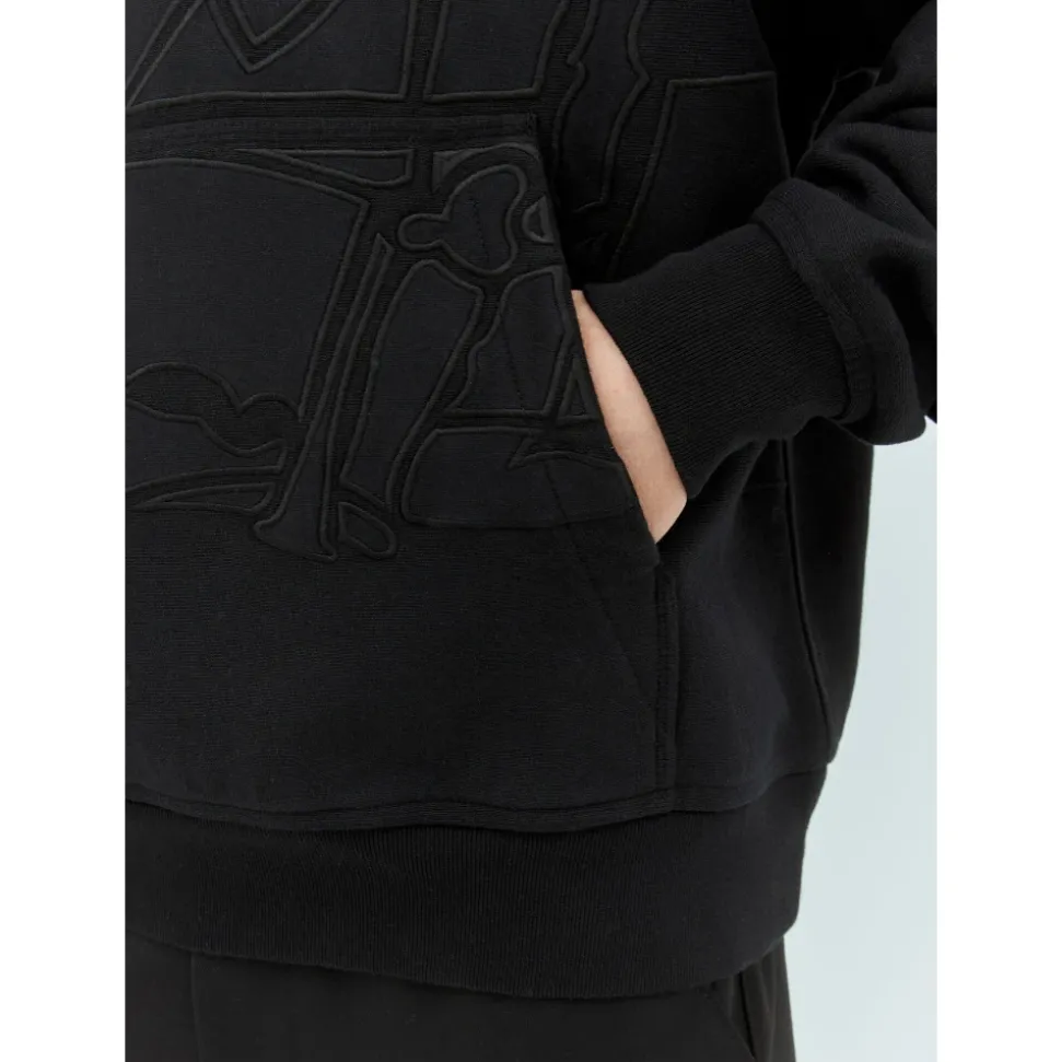 Hooded Sweatshirt with Logo Applique