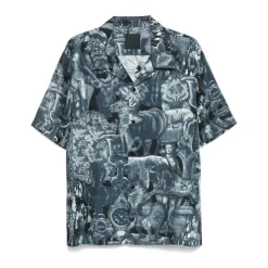 Hubert Objects Print Silk Shirt