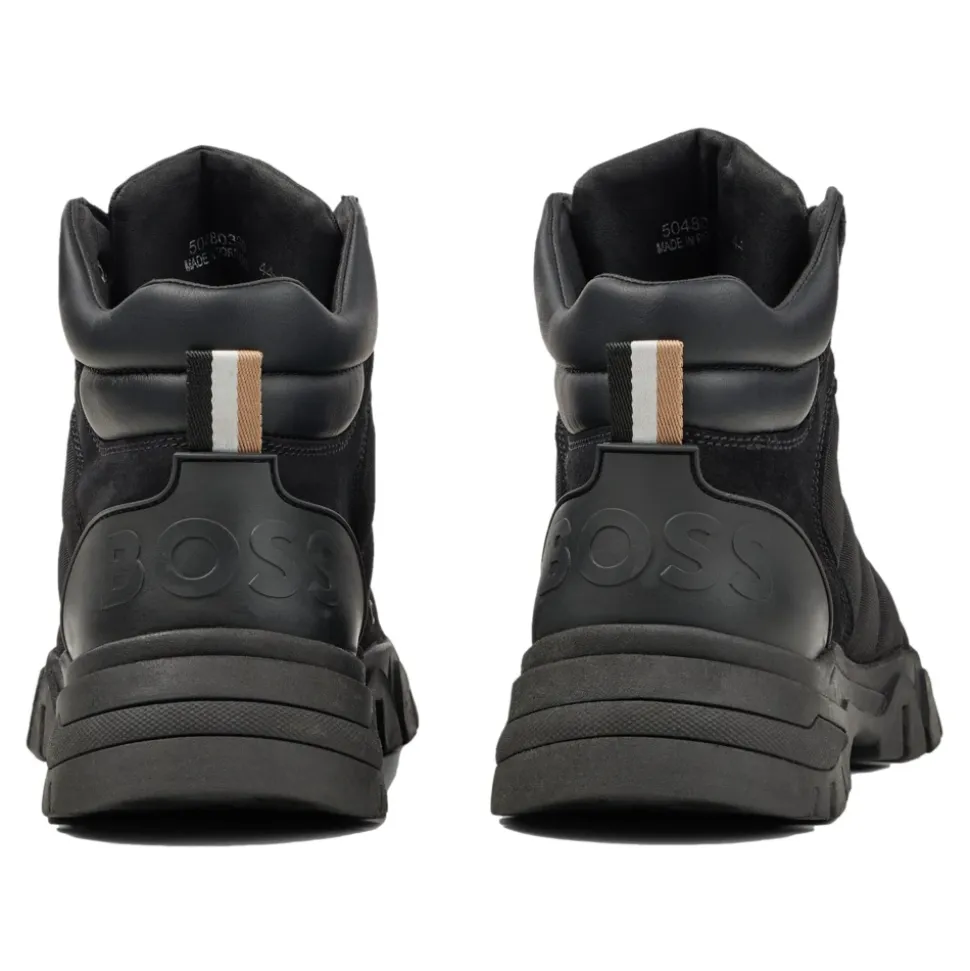 Hybrid Leather and Suede Trendy Boots