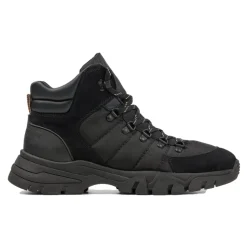 Hybrid Leather and Suede Trendy Boots
