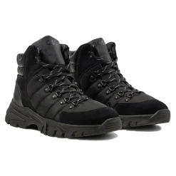 Hybrid Leather and Suede Trendy Boots