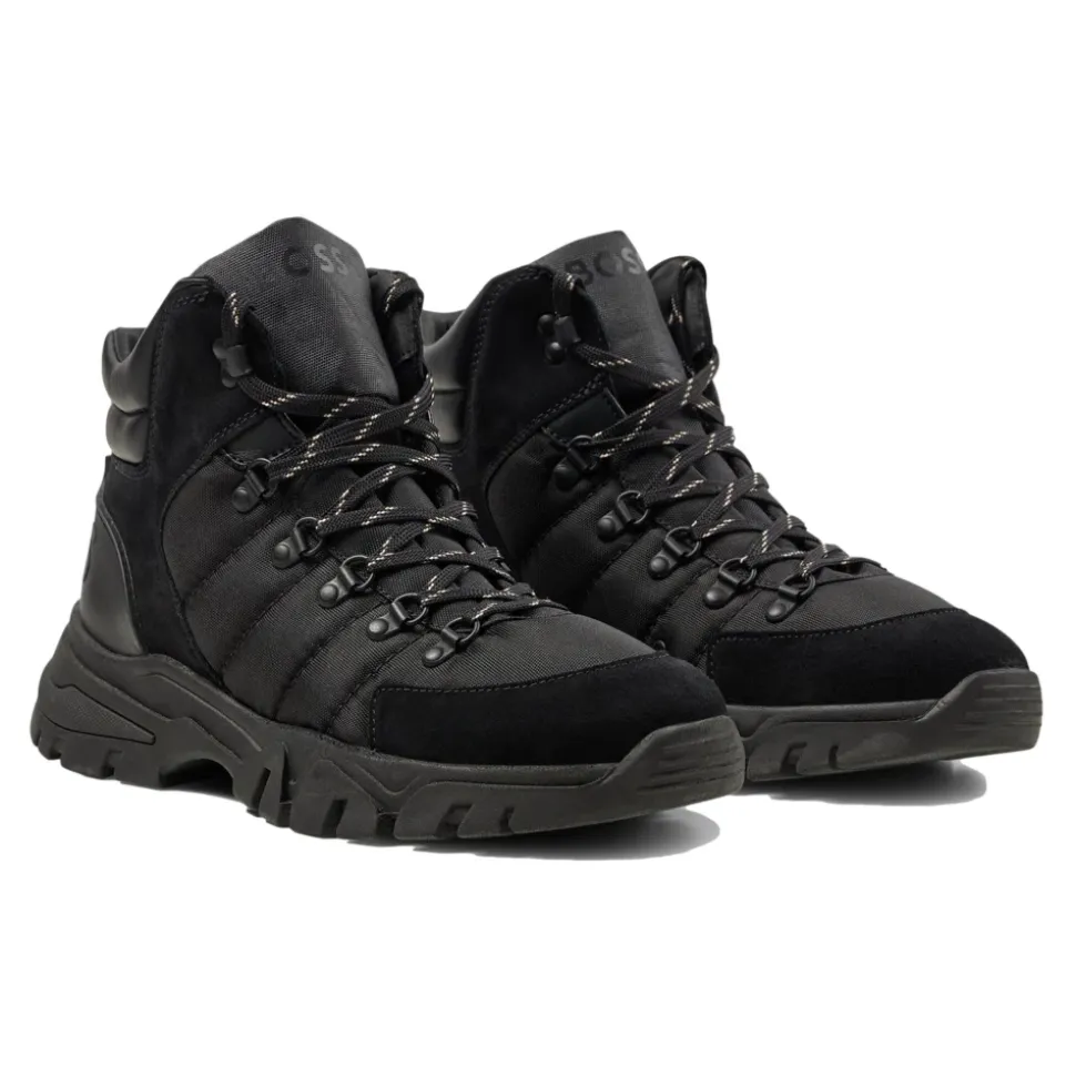 Hybrid Leather and Suede Trendy Boots