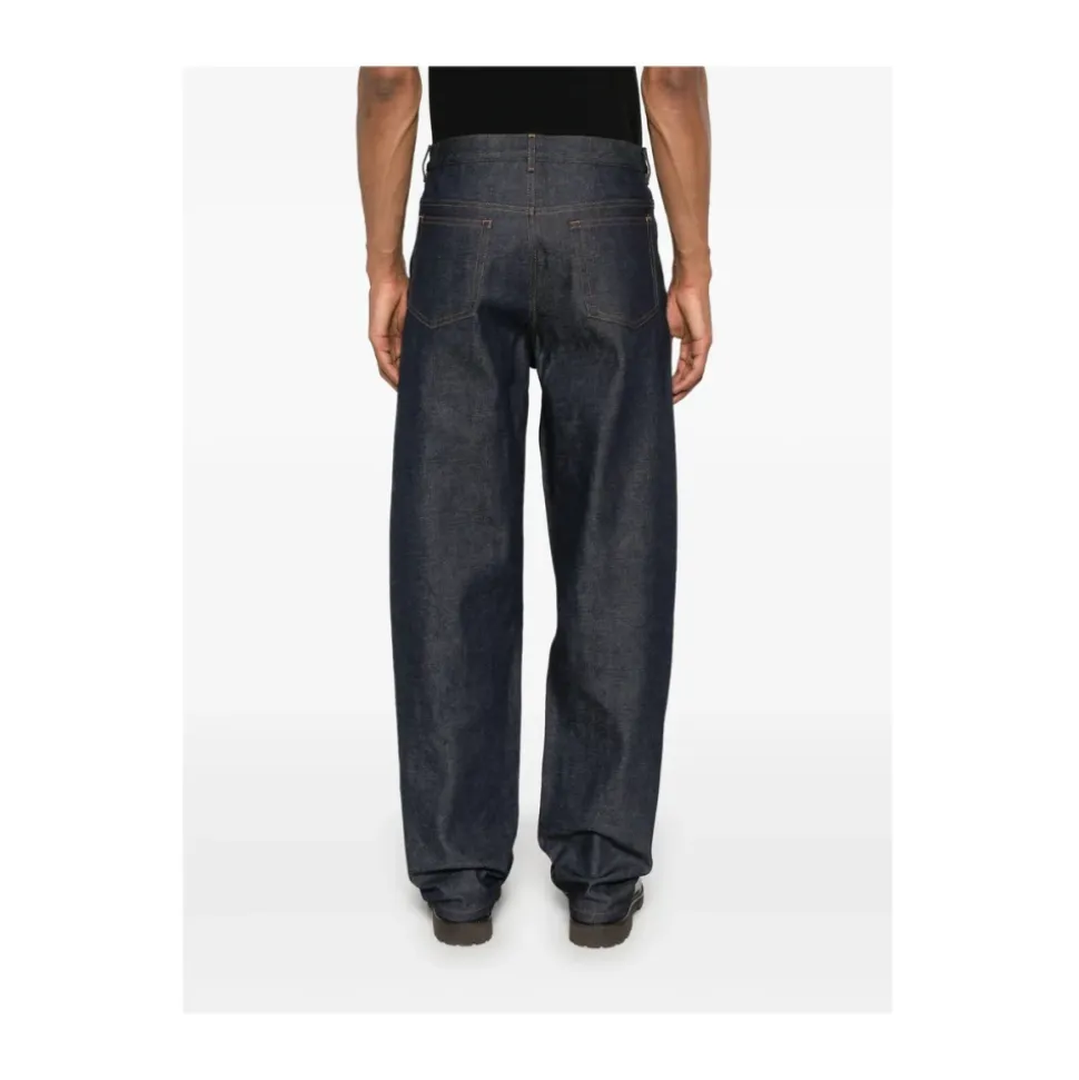 Indigo Blue Denim Straight Leg Jeans