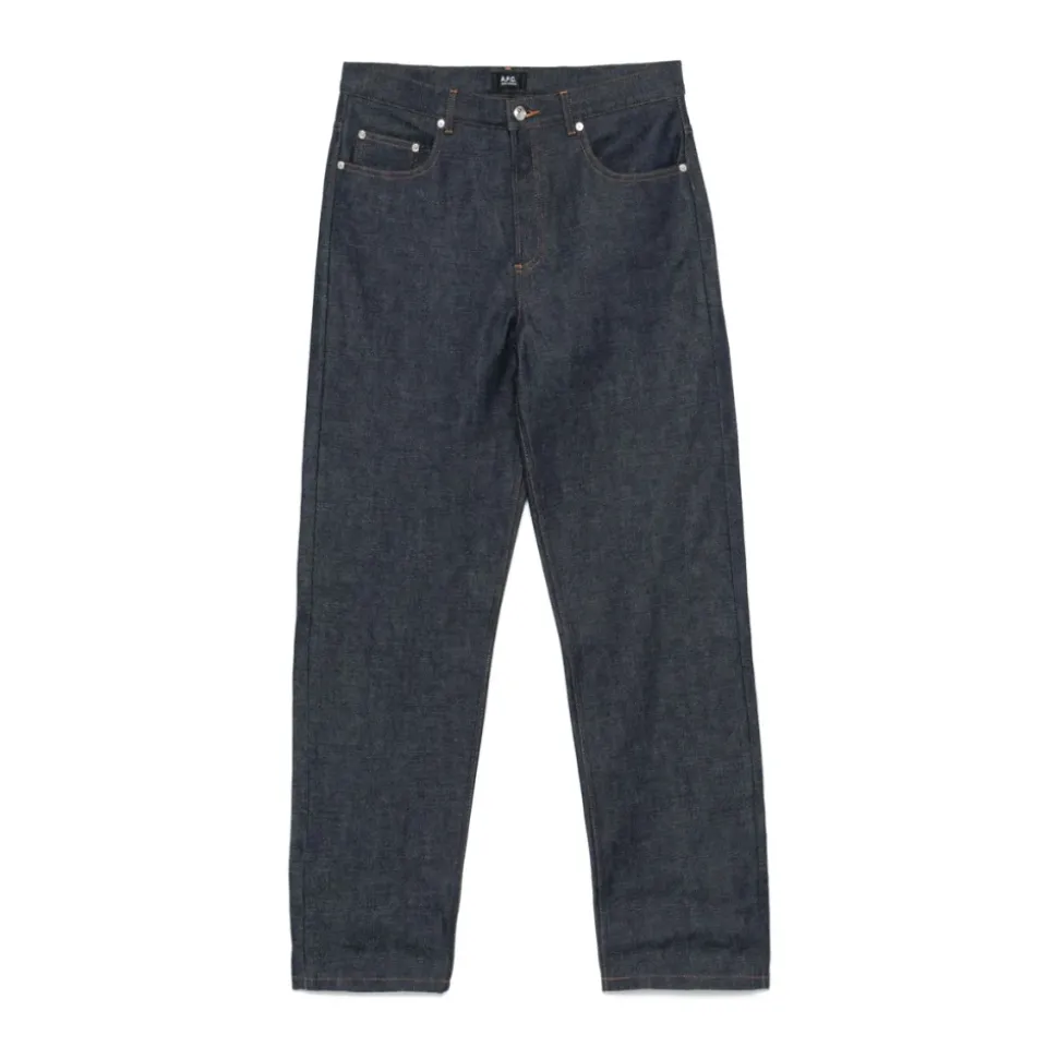 Indigo Blue Denim Straight Leg Jeans