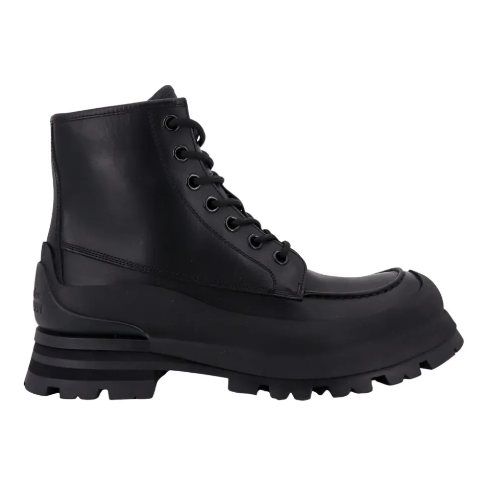 Italian Leather Lace-up Boots