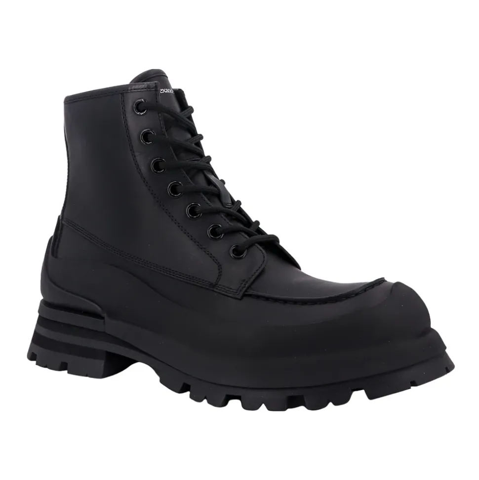 Italian Leather Lace-up Boots