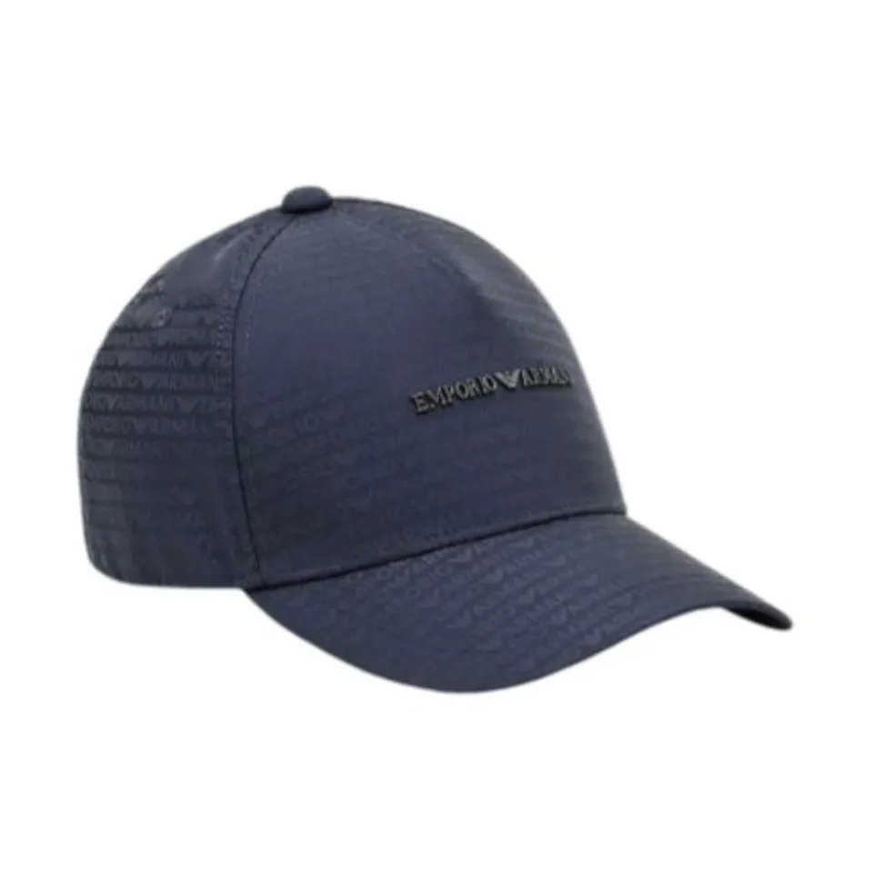 Jacquard Nylon Baseball Cap with All-over Logo Lettering