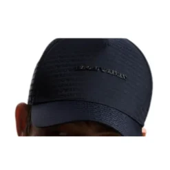 Jacquard Nylon Baseball Cap with All-over Logo Lettering