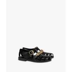 Jelly Sandals with Lettering Logo