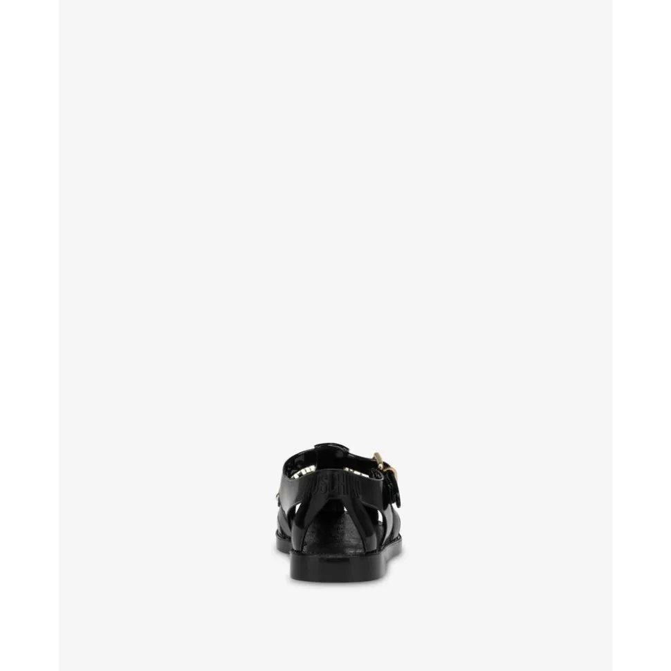 Jelly Sandals with Lettering Logo