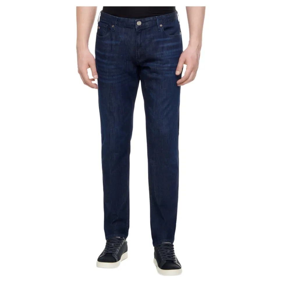 J06 Worn-effect wash, slim-fit, 8 oz denim jeans