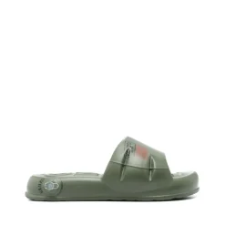 Khaki Round Open Toe Sandals