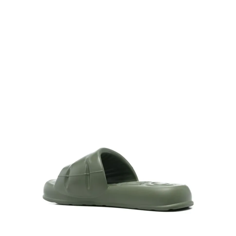 Khaki Round Open Toe Sandals