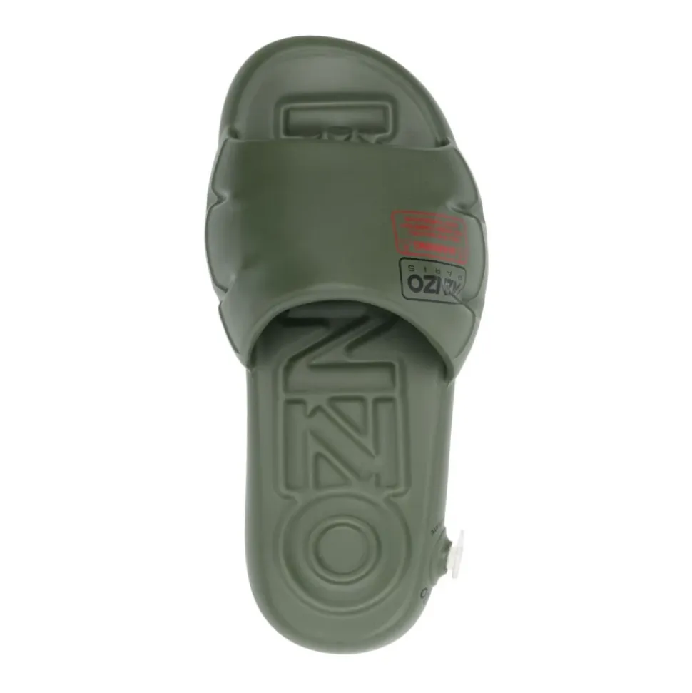 Khaki Round Open Toe Sandals