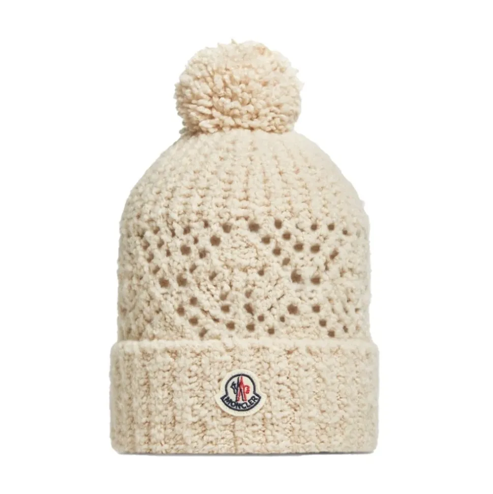 Kids Cable Bobble Hat in Pink