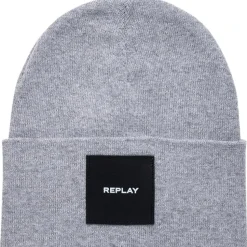 Knit Beanie Cap in Grey