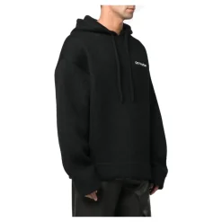 Knitted Hoodie with Logo Print