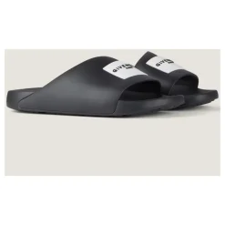 LABEL SLIDE FLAT SANDAL