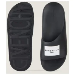 LABEL SLIDE FLAT SANDAL