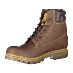 Laced Boot with Logo Detail and Contrast Accents