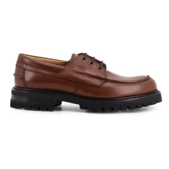 Lace-up Flat Shoes with Logo Detail