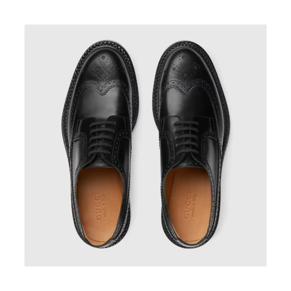 Lace-up Shoes with Brogue Details