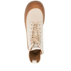 Lace-Up Side Zip Rubber Sole Boots