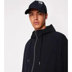 Laminated Fabric Jacket with Hood