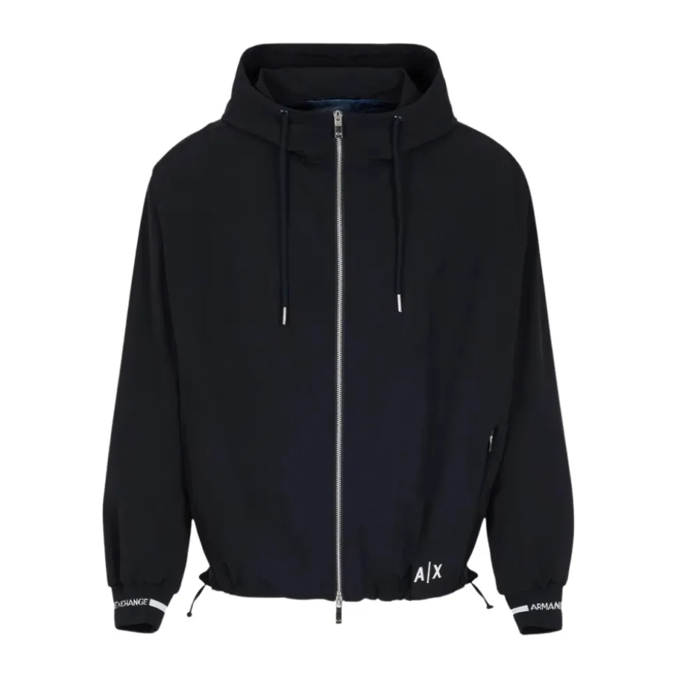 Laminated Fabric Jacket with Hood