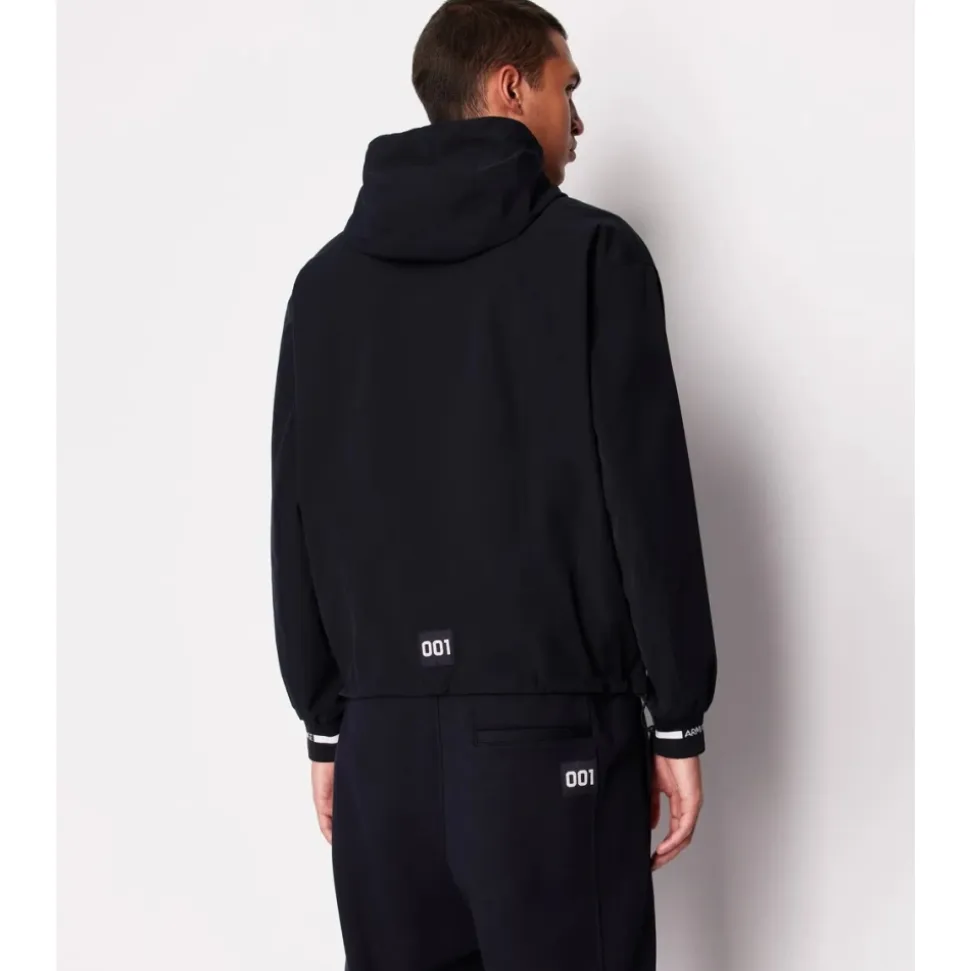 Laminated Fabric Jacket with Hood