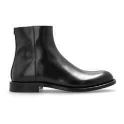 Leather ankle boots