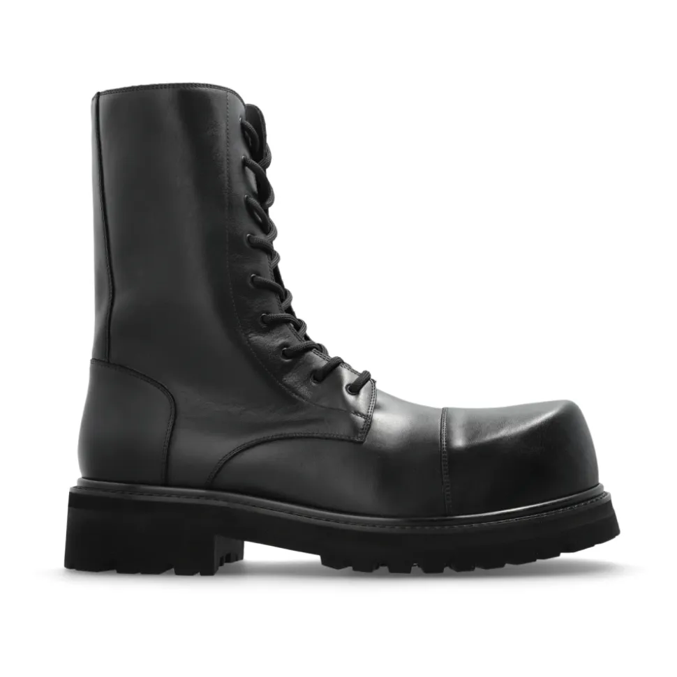 Leather ankle boots