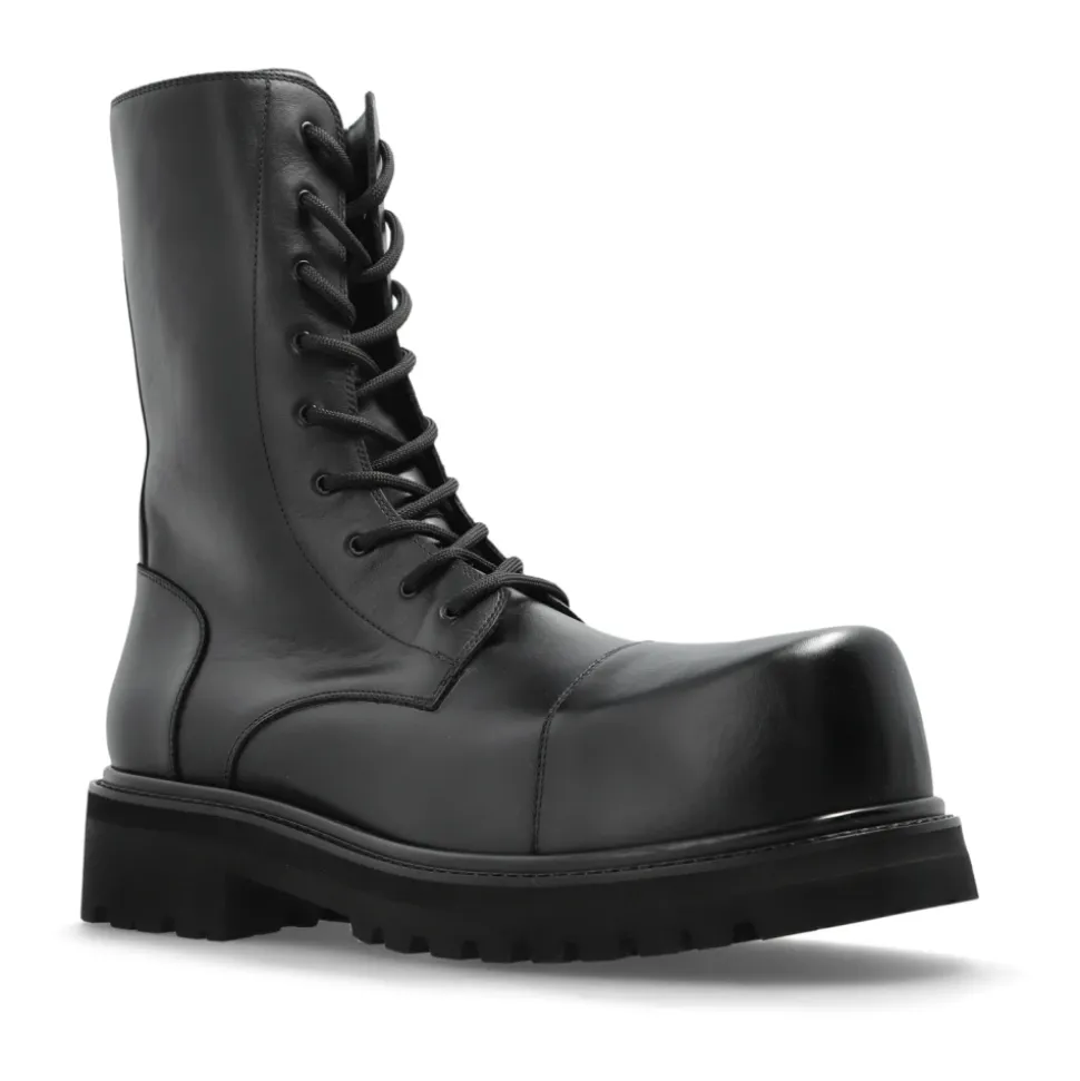 Leather ankle boots