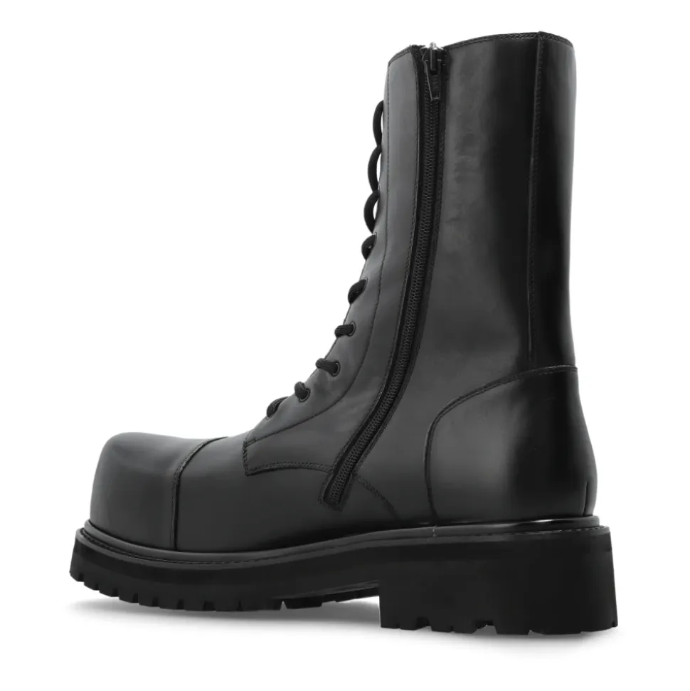 Leather ankle boots