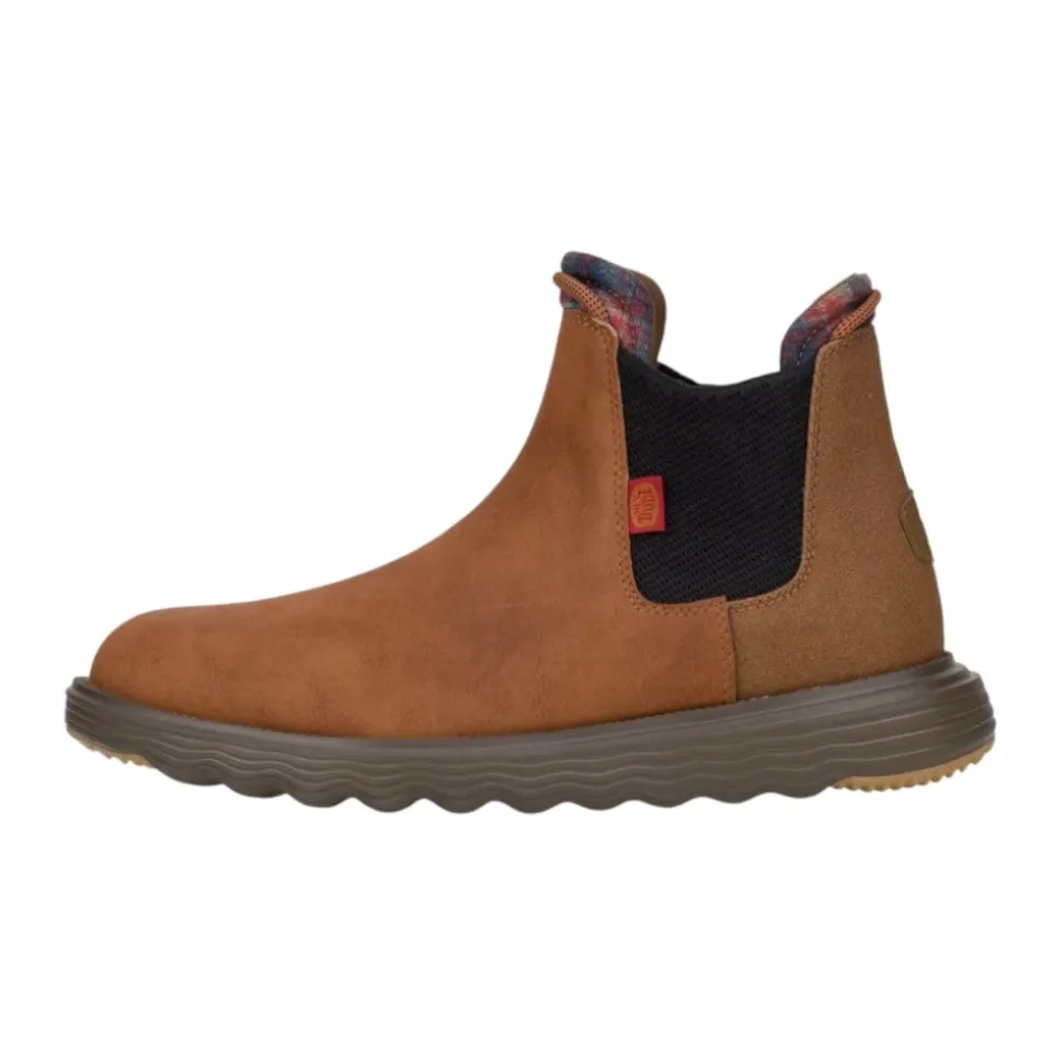 Leather ankle boots with elastic closure