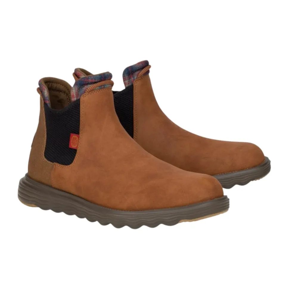 Leather ankle boots with elastic closure