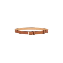 Leather Belt with Contrast Stitching