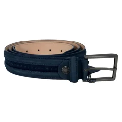 Leather Belt with Flag Ribbon