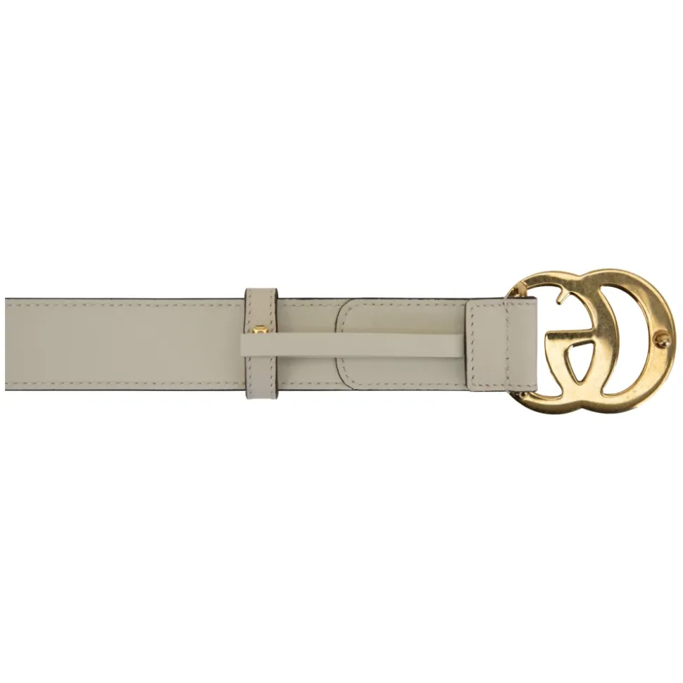 Leather Belt with GG Logo