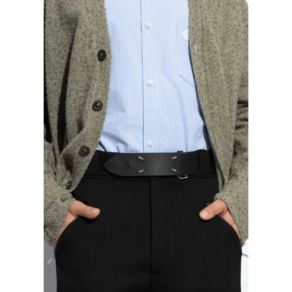 Leather Belt with Logo