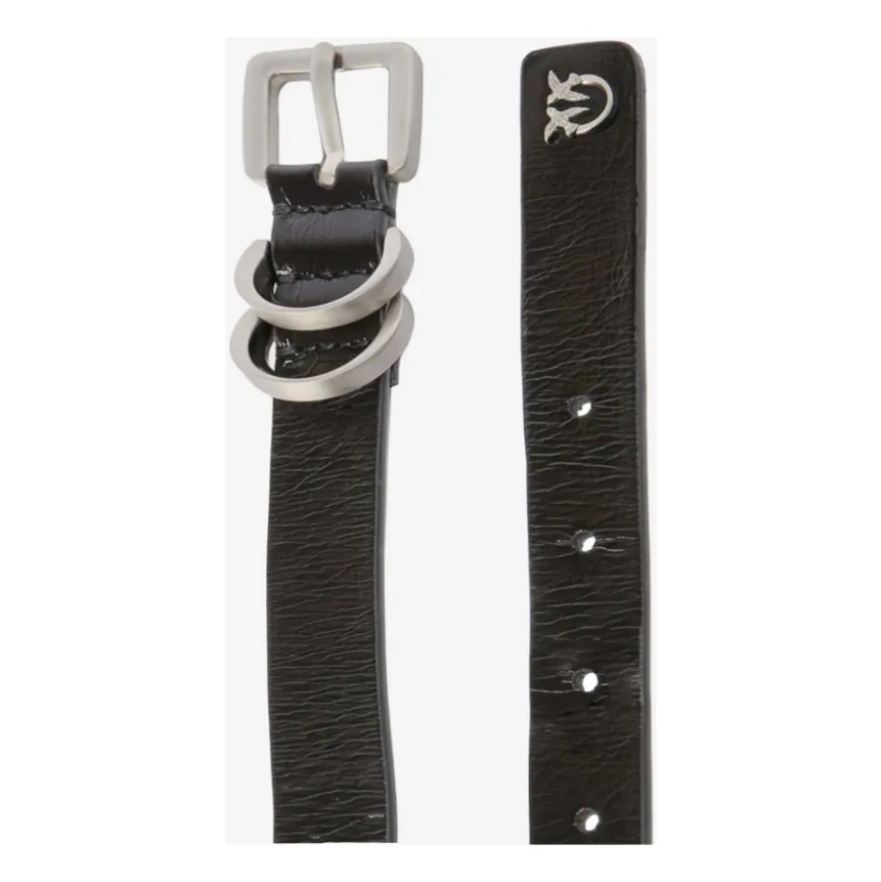 Leather Belt with Logo