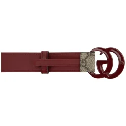 Leather Belt with Logo Buckle
