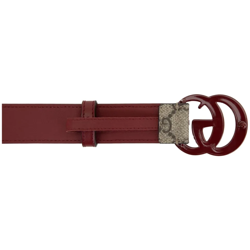Leather Belt with Logo Buckle