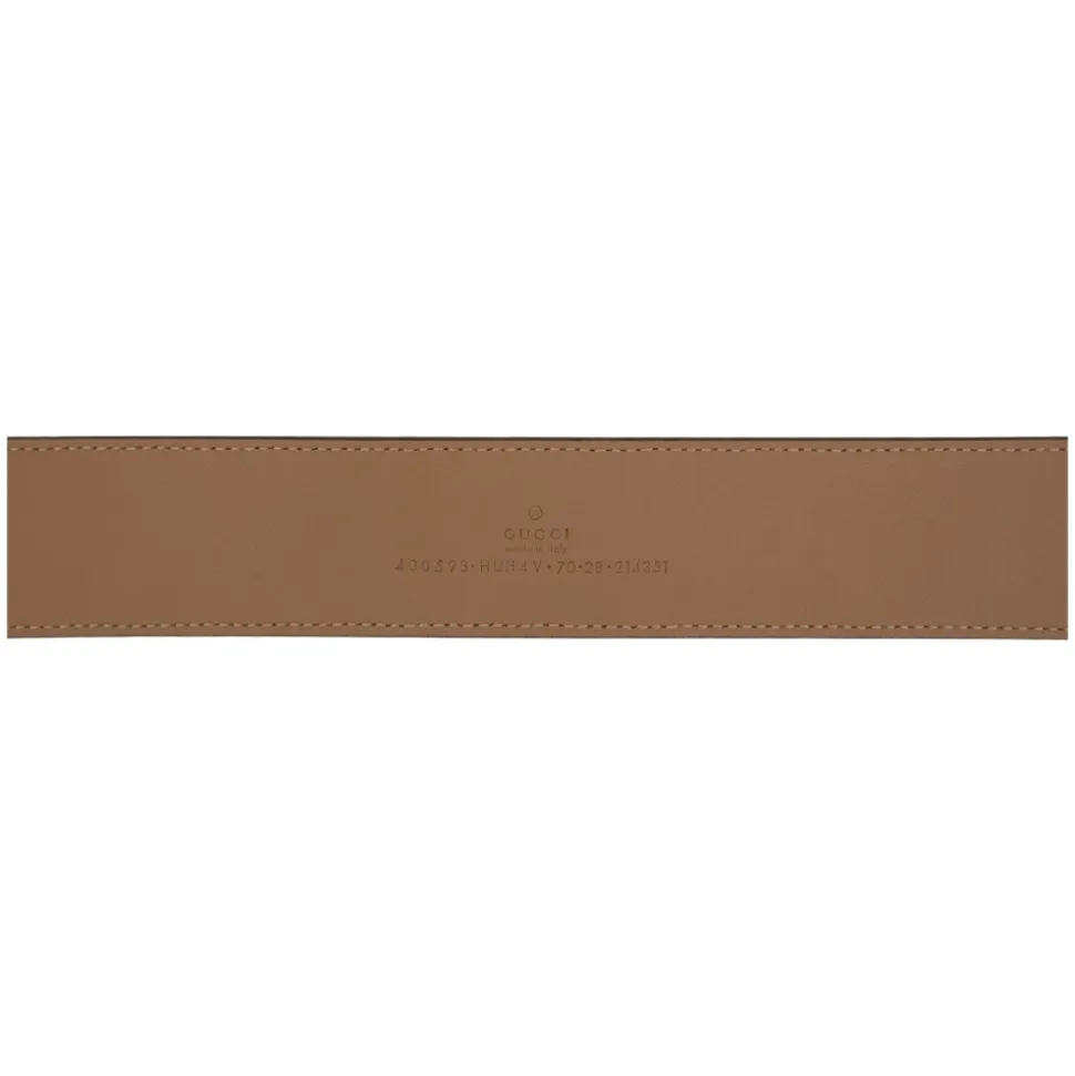 Leather Belt with Logo Buckle