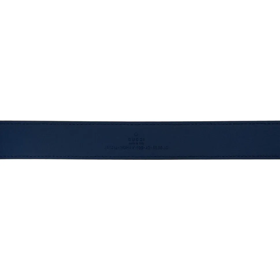 Leather Belt with Logo Buckle