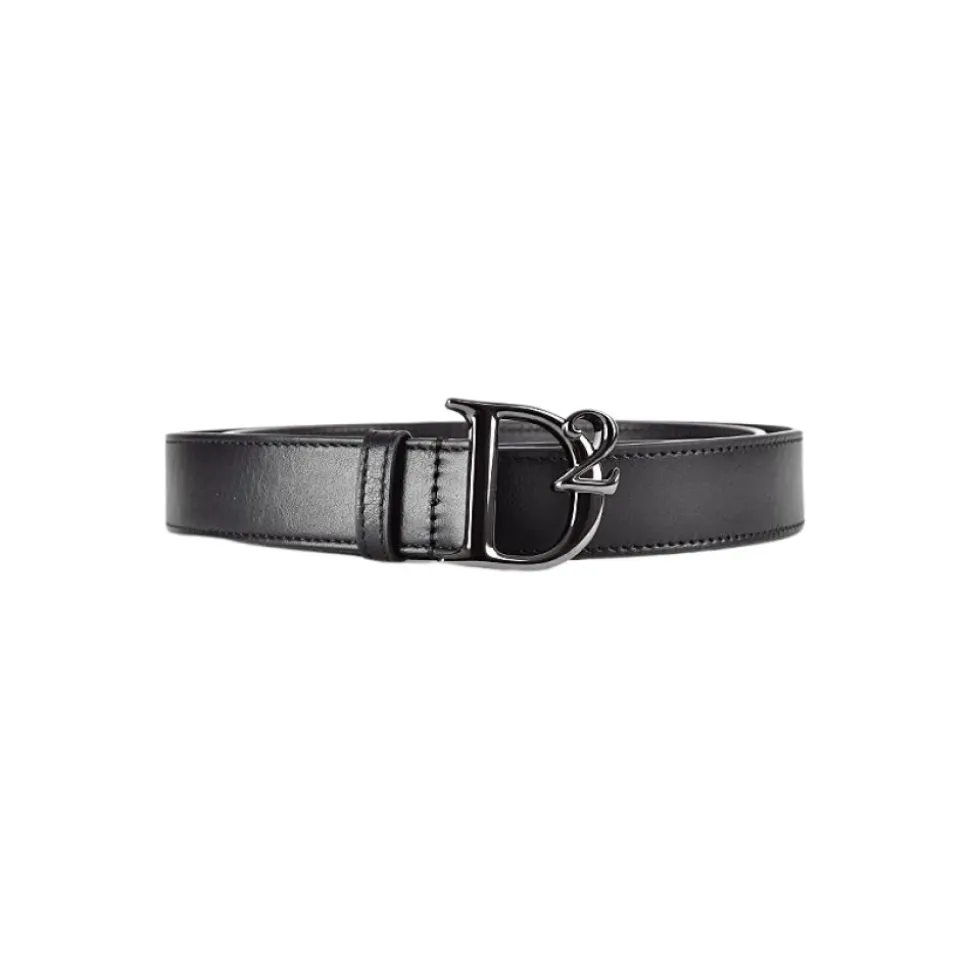 Leather Belt with Metal Buckle