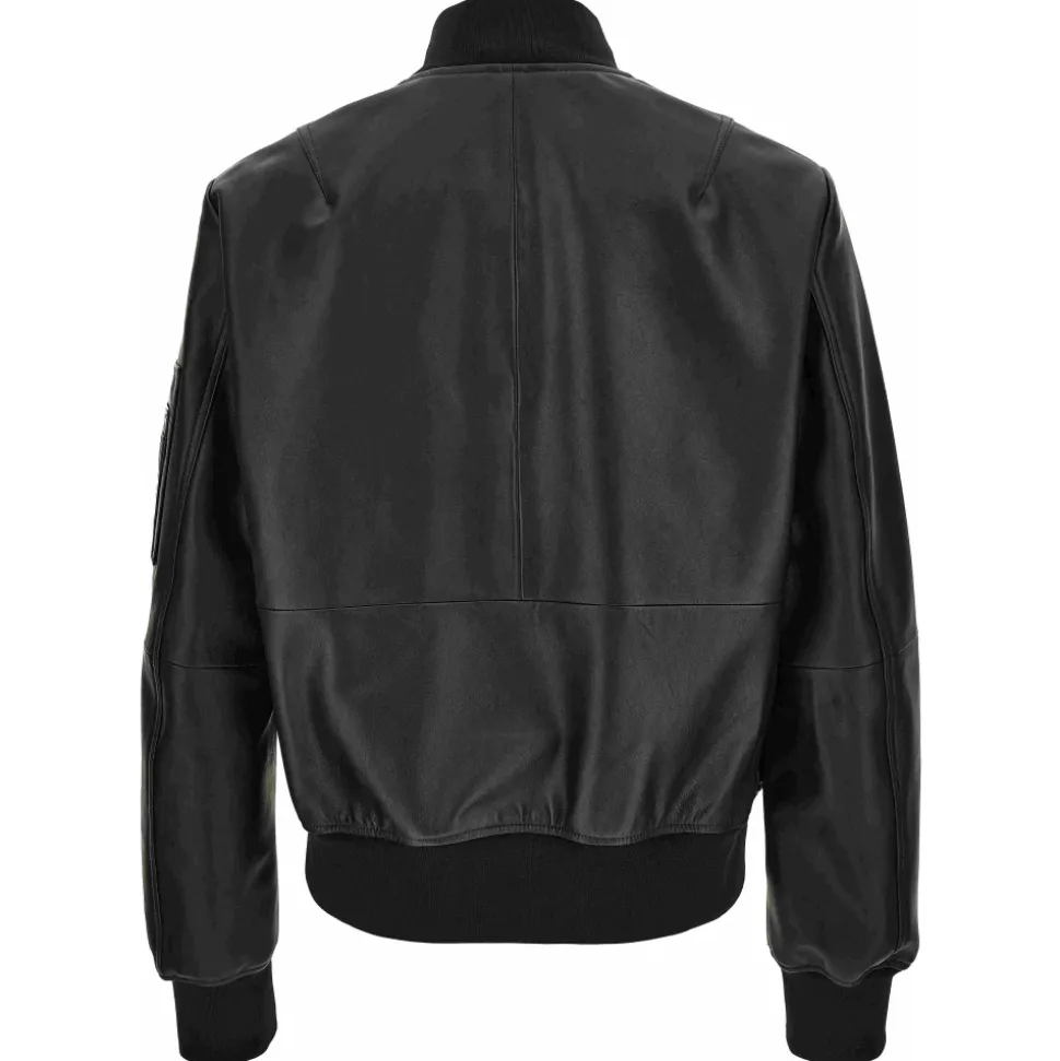 Leather Bomber Jacket