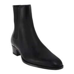 Leather Boots with Elastic Insert