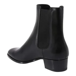 Leather Boots with Elastic Insert